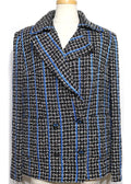 CHANEL Tweed Jacket Blue — Size 38