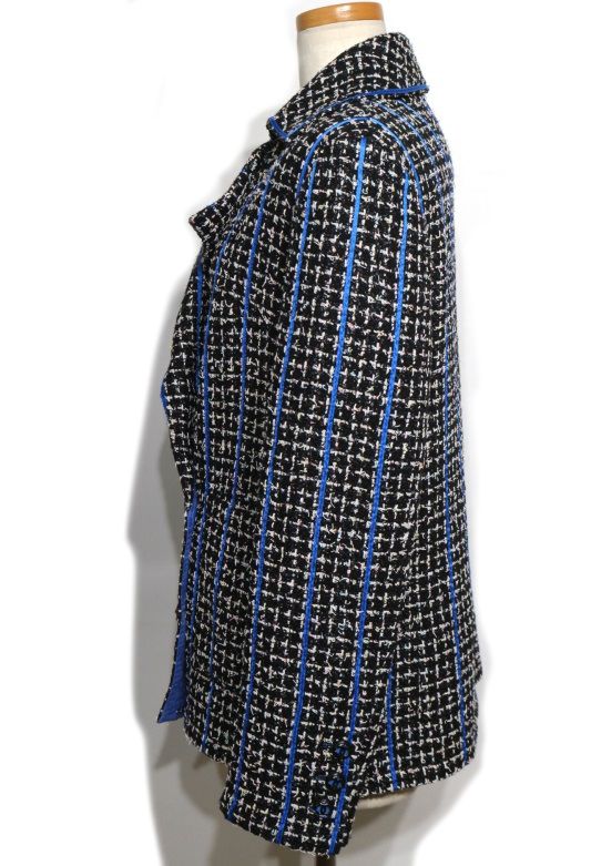 CHANEL Tweed Jacket Blue — Size 38