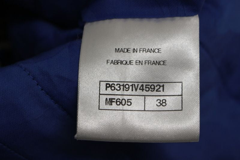 CHANEL Tweed Jacket Blue — Size 38