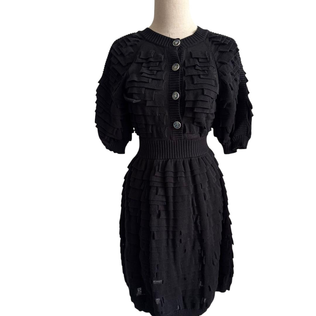 CHANEL Black Knit Dress — Size 34