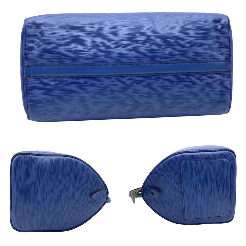 Louis Vuitton Epi Speedy 35 Mini Boston Bag Toledo Blue 2way