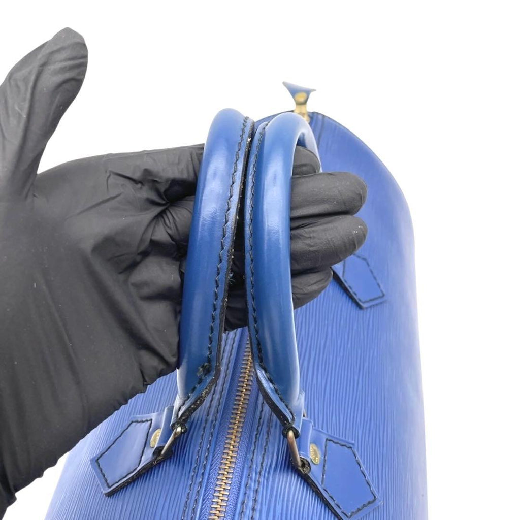 Louis Vuitton Epi Speedy 35 Mini Boston Bag Toledo Blue 2way