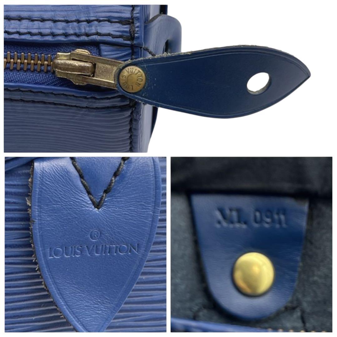 Louis Vuitton Epi Speedy 35 Mini Boston Bag Toledo Blue 2way