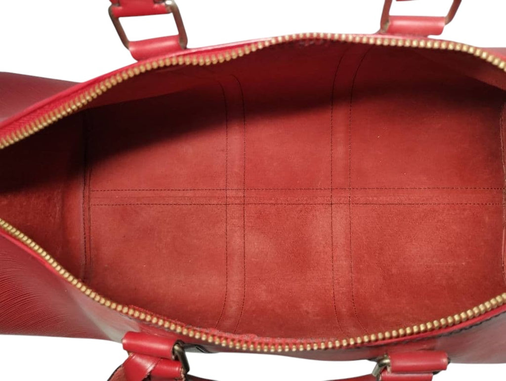 Louis Vuitton Keepall 50  Epi Leather Boston Bag Red