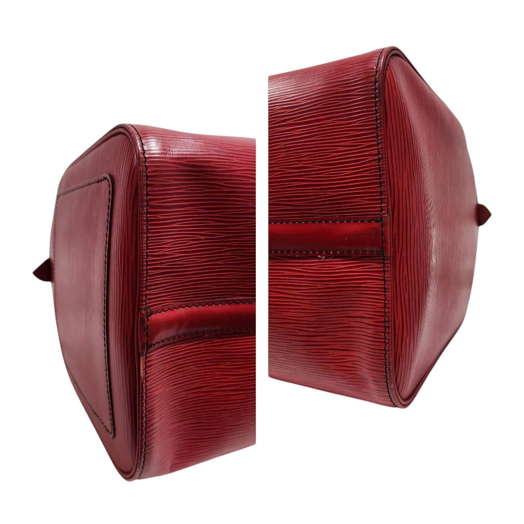 Louis Vuitton Keepall 50  Epi Leather Boston Bag Red