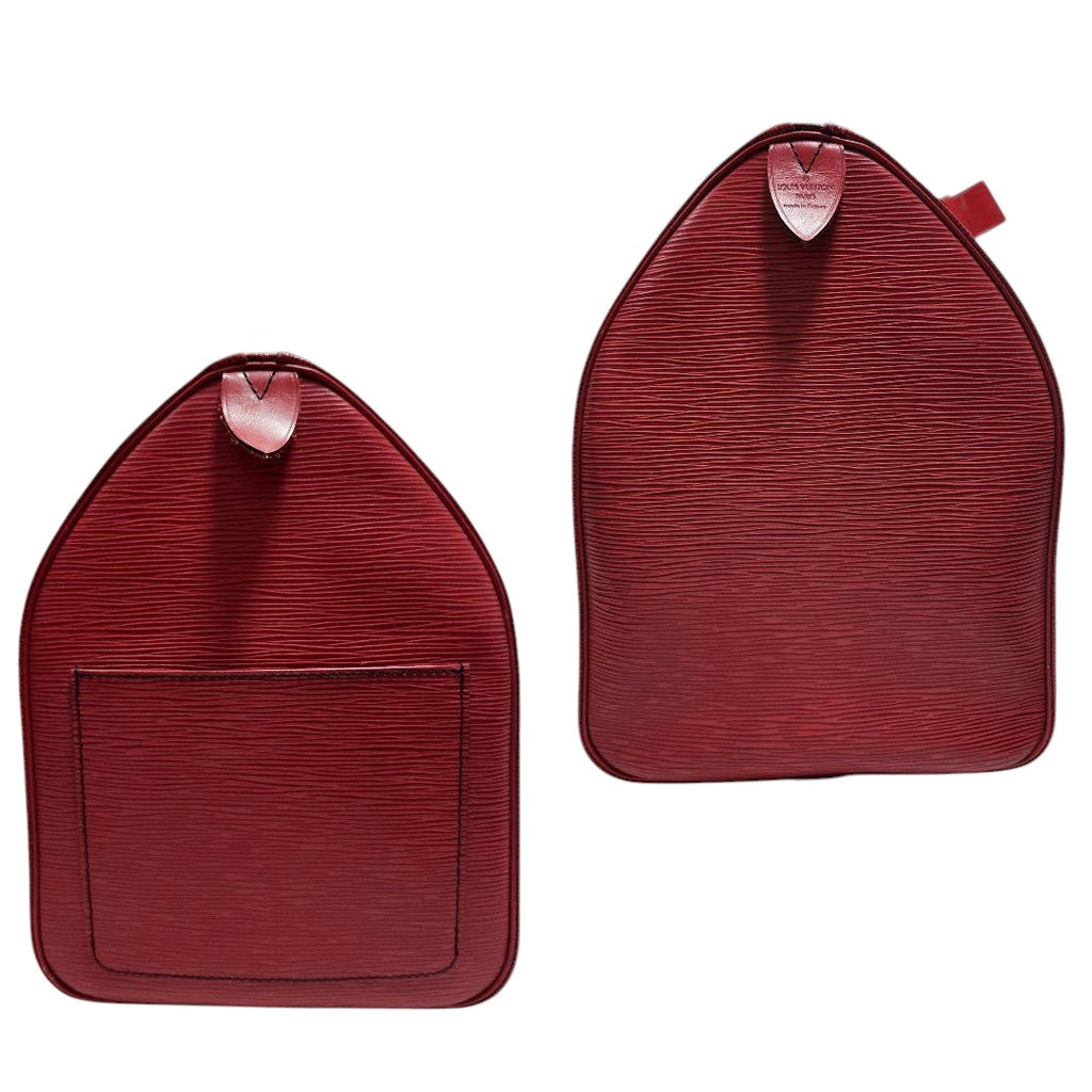 Louis Vuitton Keepall 50  Epi Leather Boston Bag Red