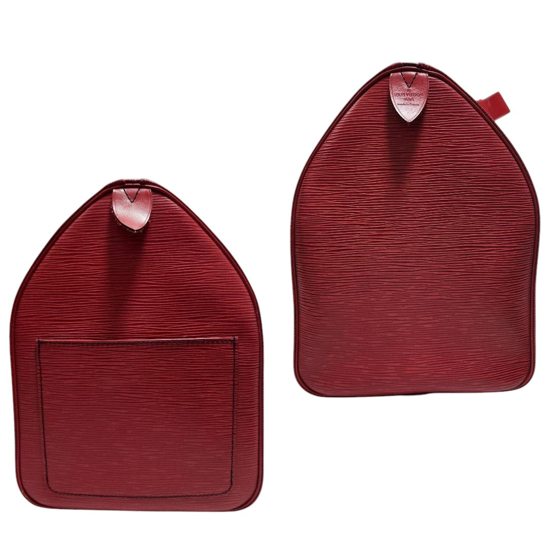 Louis Vuitton Keepall 50  Epi Leather Boston Bag Red