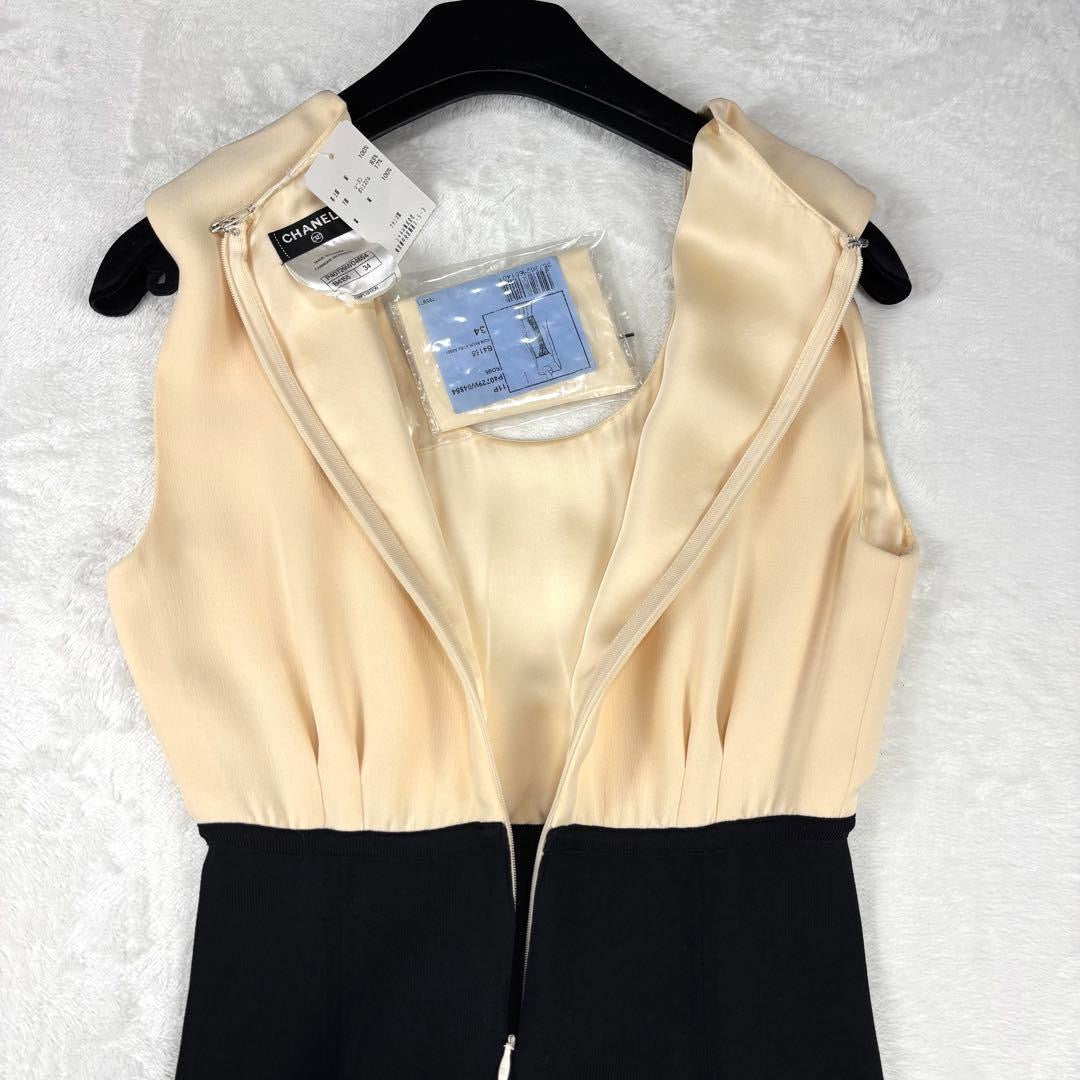 CHANEL P40 Sleeveless Dress CC Mark Size 34