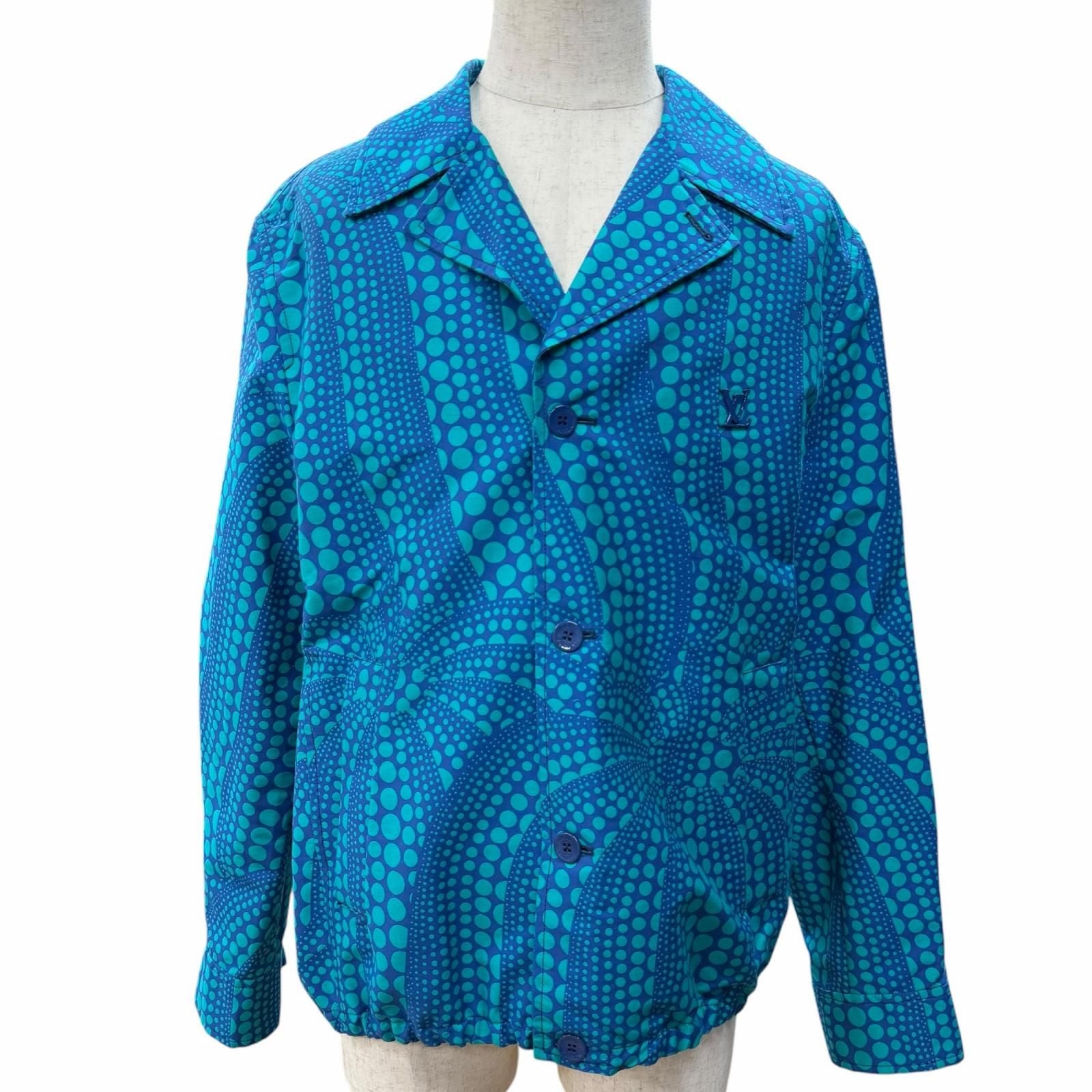LOUIS VUITTON x Yayoi Kusama All-Over Pumpkin Blouson — Blue Size 46