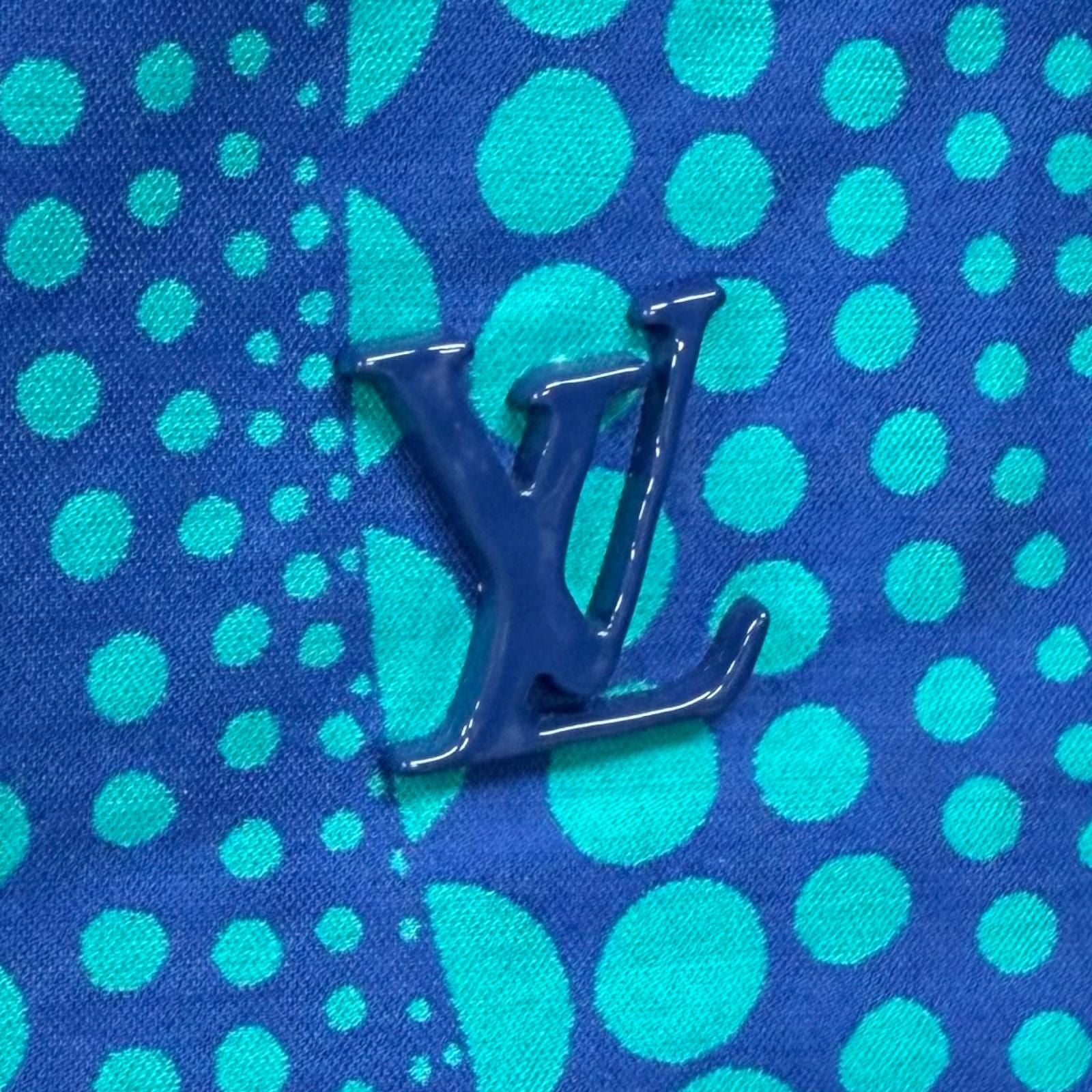 LOUIS VUITTON x Yayoi Kusama All-Over Pumpkin Blouson — Blue Size 46