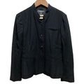 CHANEL 03P P21001 CC Button Mao Collar Single Jacket Size 38