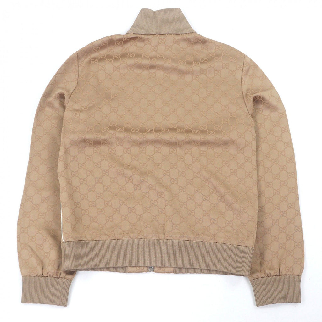 GUCCI GG Jacquard Zip Track Jacket — Beige Size XXS