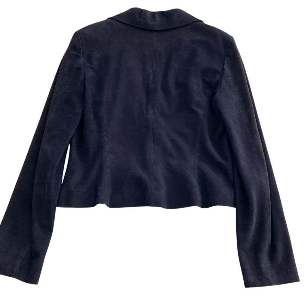 CHANEL Leather Tailored Jacket Size 38
