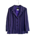 CHANEL 01P Coco Button Tweed Tailored Jacket Purple Size 42