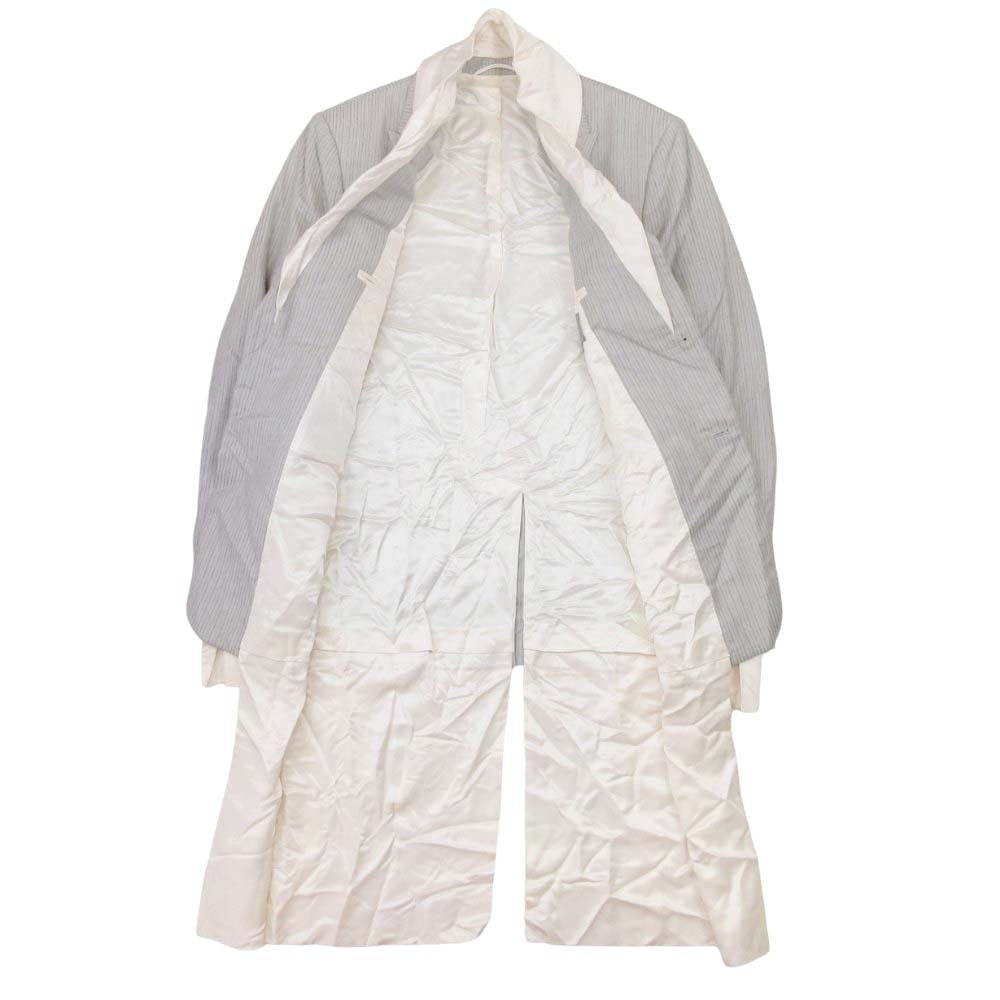 DIOR HOMME 21SS Layered Stripe Peaked Lapel Tailored Blazer — Grey Size 46