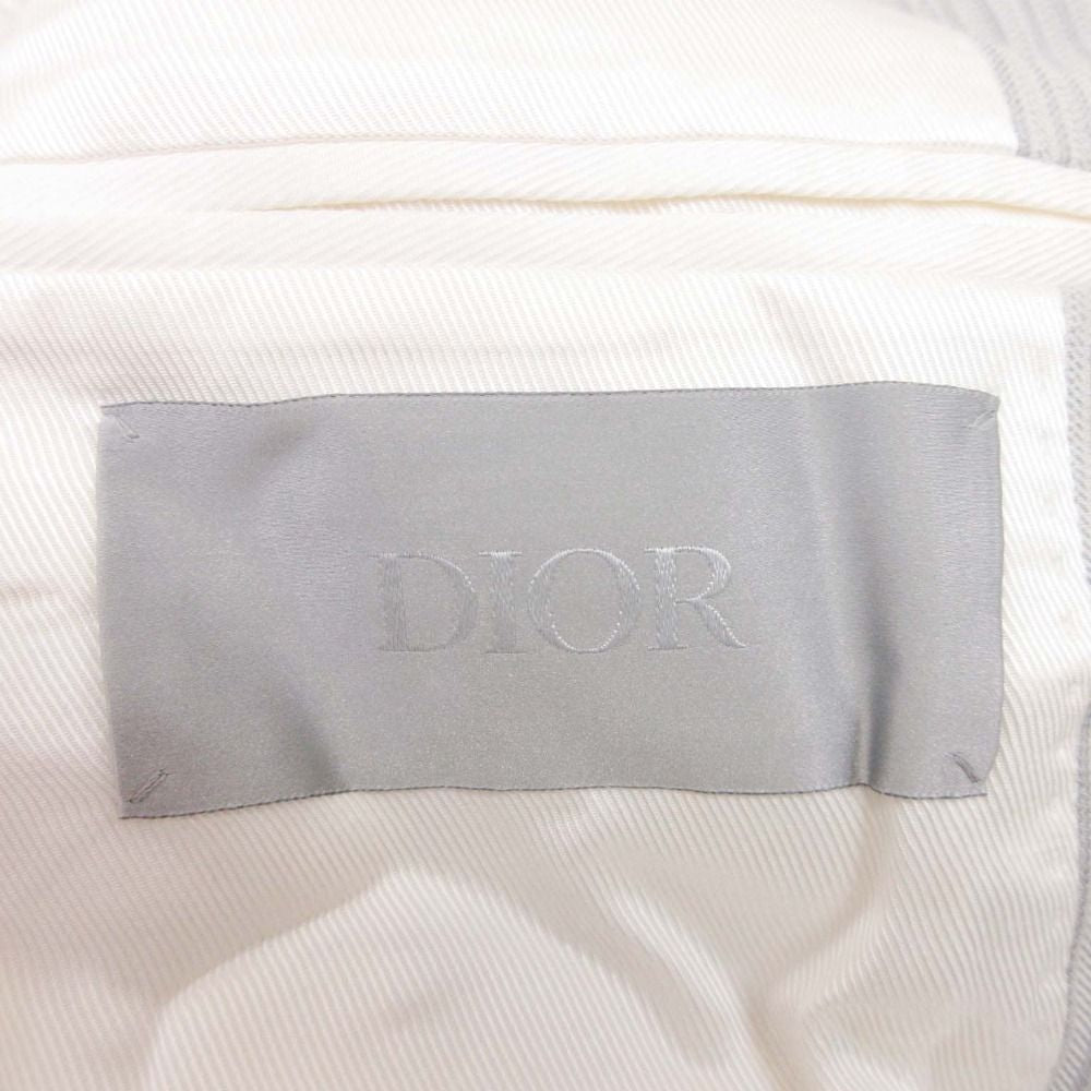 DIOR HOMME 21SS Layered Stripe Peaked Lapel Tailored Blazer — Grey Size 46