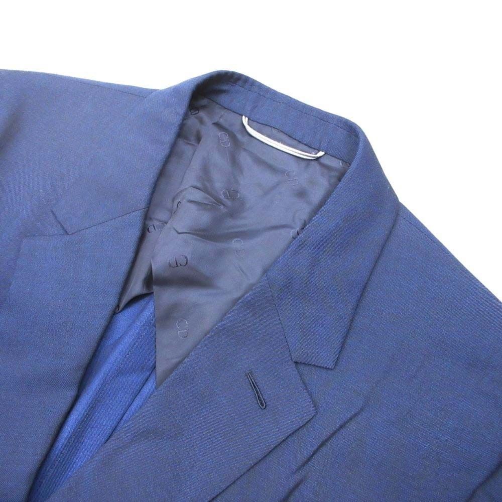DIOR HOMME Tailored Single-Breasted Blazer — Navy Size 50