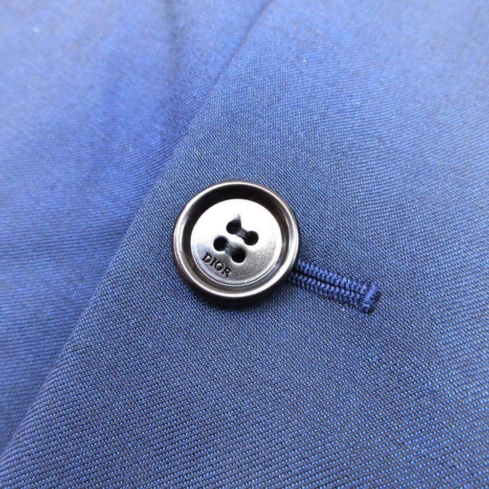 DIOR HOMME Tailored Single-Breasted Blazer — Navy Size 50