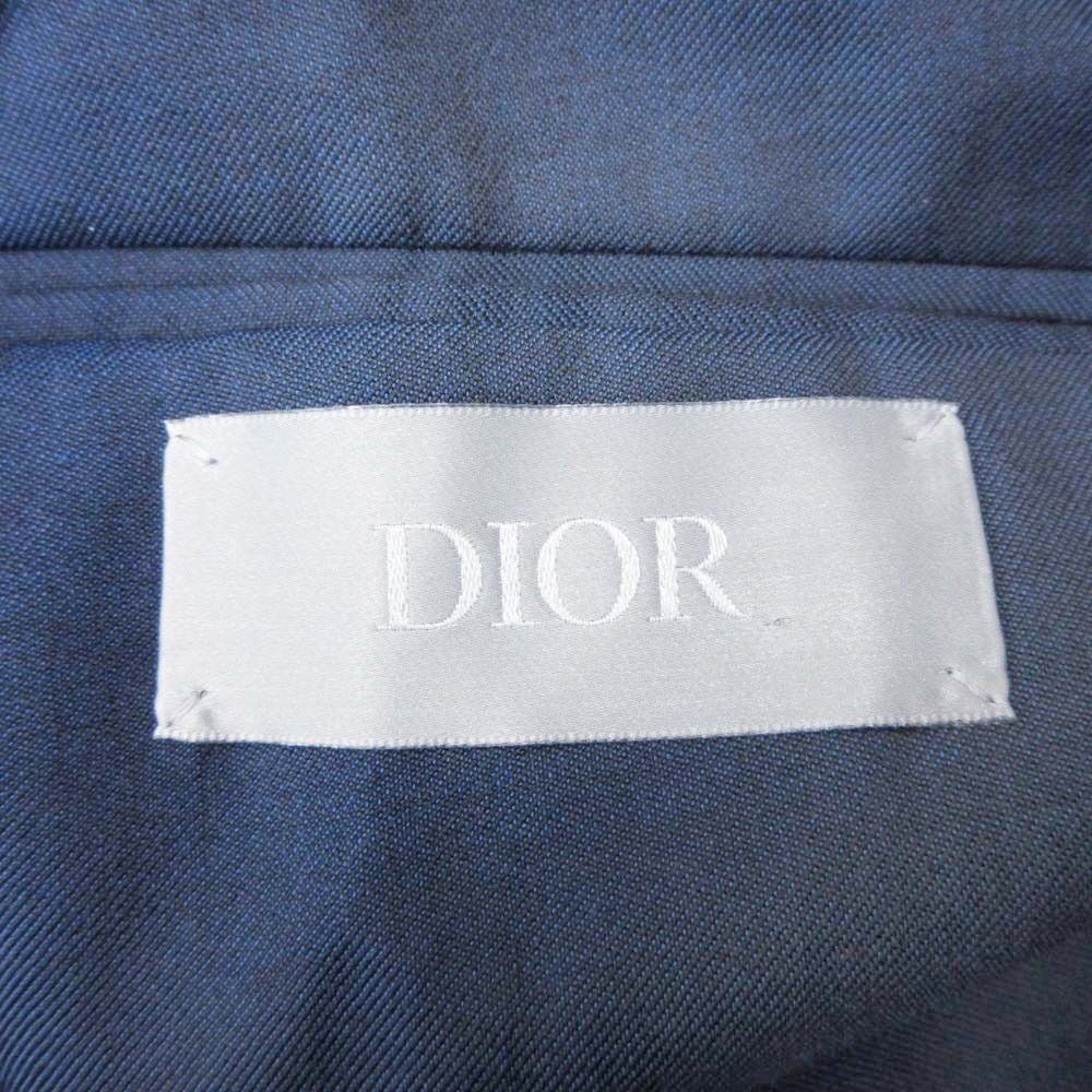 DIOR HOMME Tailored Single-Breasted Blazer — Navy Size 50