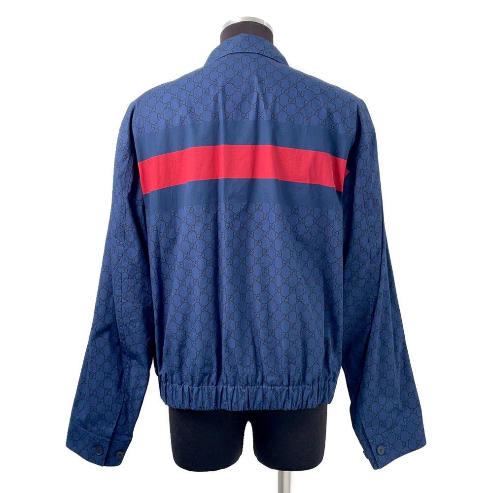 GUCCI GG Cotton Web Stripe Poplin Jacket — Size 50