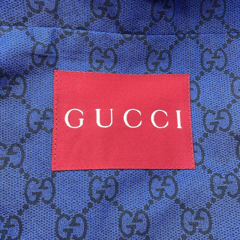GUCCI GG Cotton Web Stripe Poplin Jacket — Size 50