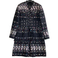 CHANEL Tweed Coco Button Zip Long Jacket Coat — Size 38 Black