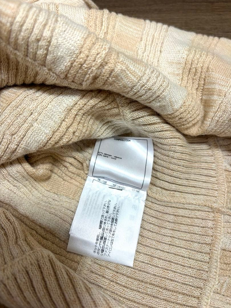 CHANEL Knit Mini Dress Beige Size 36 (S)