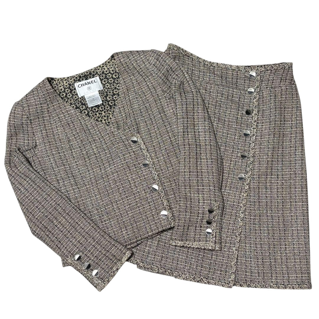 CHANEL Tweed Setup Jacket & Skirt — Size 38