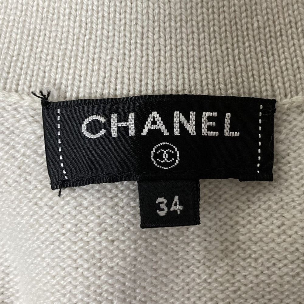 CHANEL V-Neck Cashmere Coco Button Cardigan P65607 Size 34 Multicolor