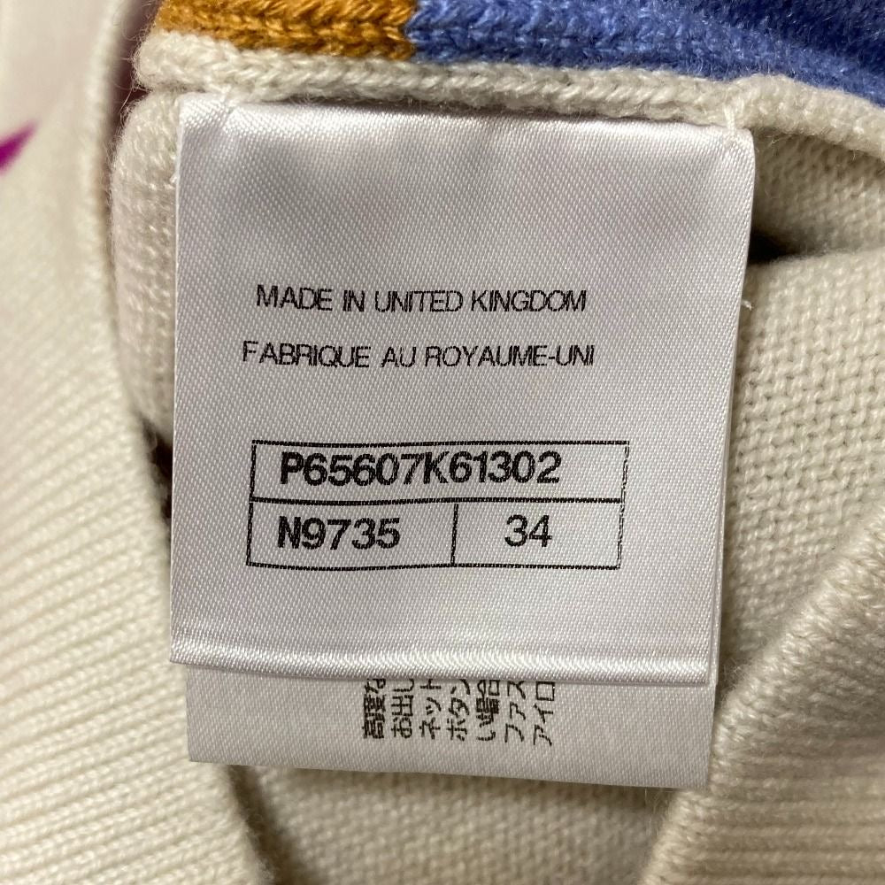 CHANEL V-Neck Cashmere Coco Button Cardigan P65607 Size 34 Multicolor