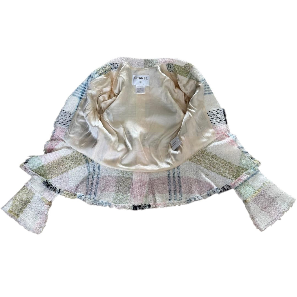CHANEL Multicolor Tweed Jacket Size 38