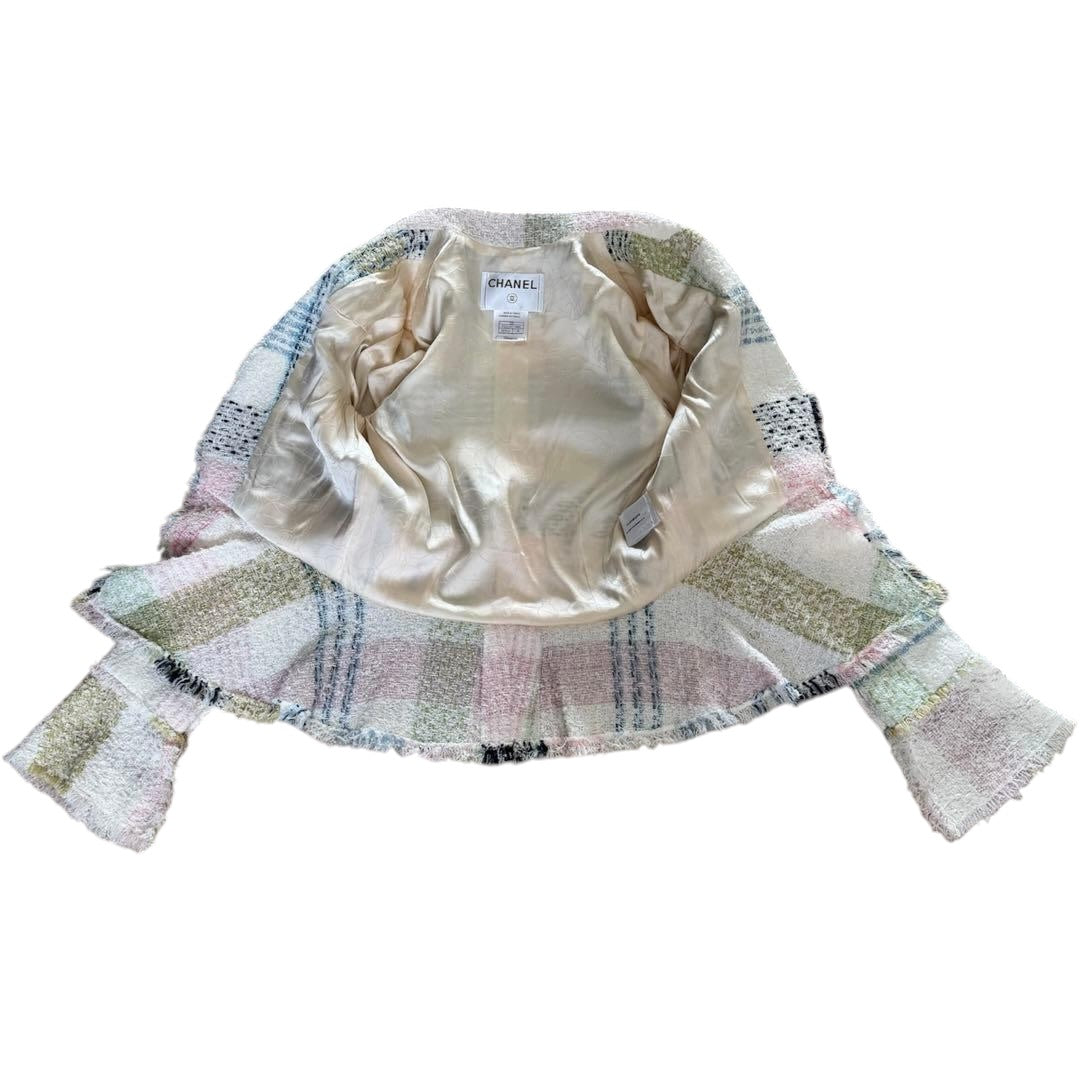 CHANEL Multicolor Tweed Jacket Size 38