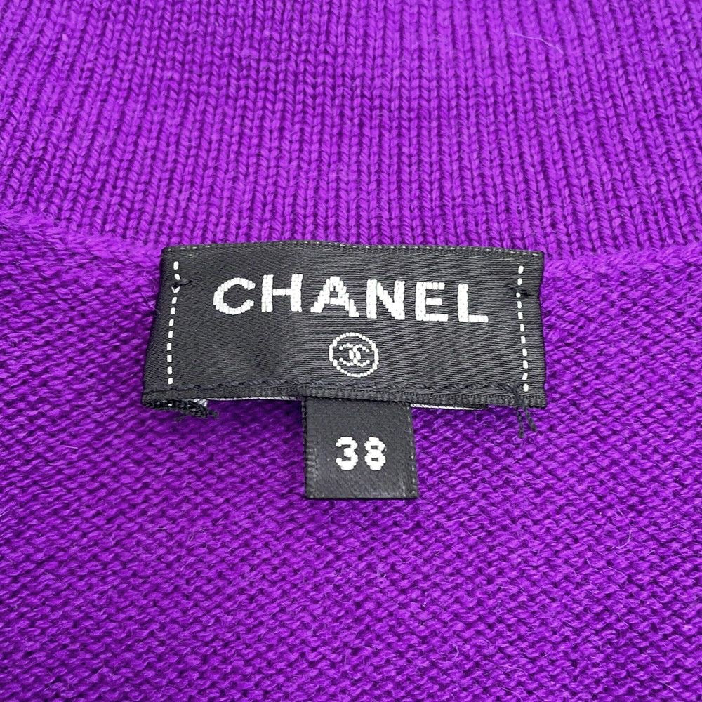 CHANEL Coco Mark Cashmere Rhinestone Cardigan Jacket P72973 Size 38