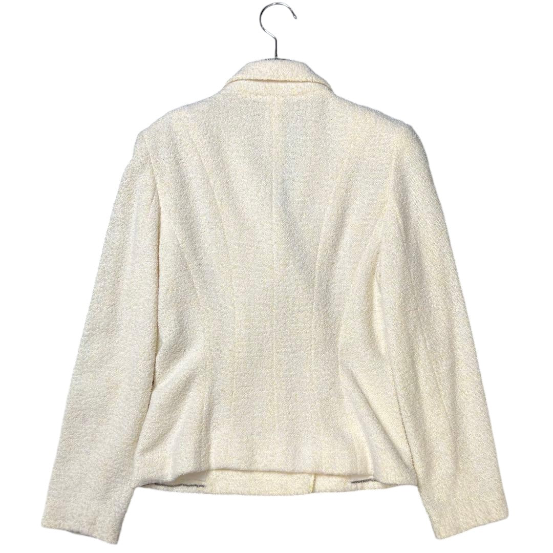 CHANEL ココマーク パイル ツイード ジャケット アイボリー サイズ38 (M)