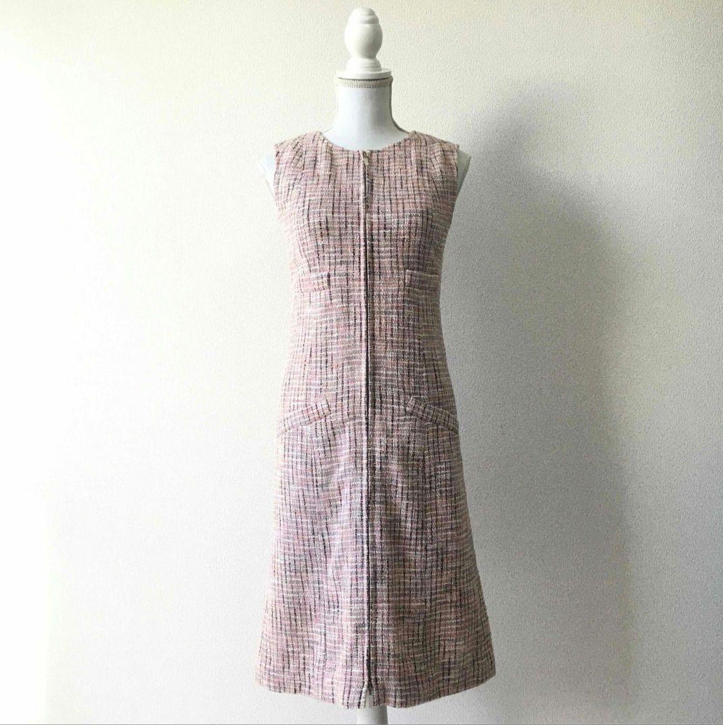 CHANEL Coco Mark Tweed Dress Gilet