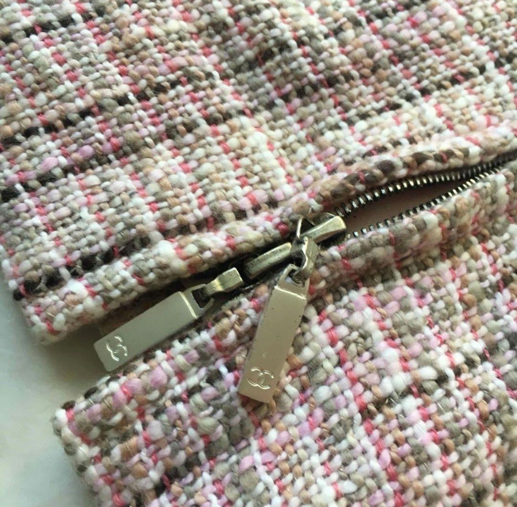 CHANEL Coco Mark Tweed Dress Gilet