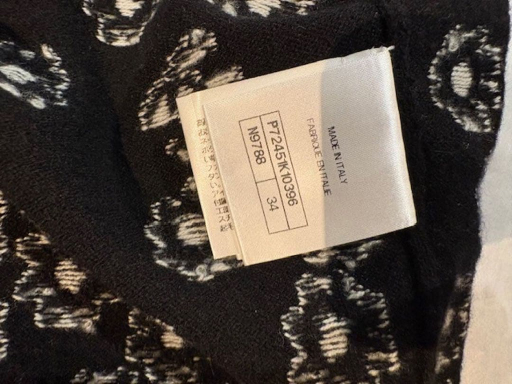 CHANEL Cashmere Floral Cardigan Jacket Size 34
