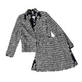 CHANEL 2004 Spring Tweed Setup  Suit Jacket & Skirt Coco Mark Button FR42