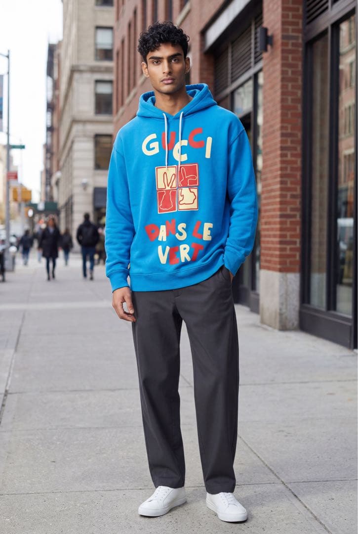 Gucci Logo Oversized Hoodie Danse Le Vert Size XS Like New