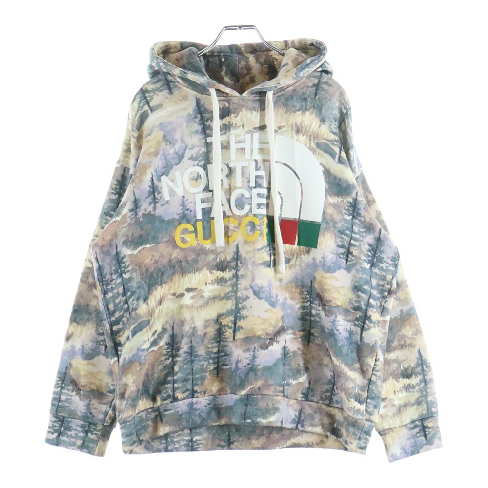 Gucci x The North Face 22SS All-Over Print Cotton Hoodie Size M Good Condition