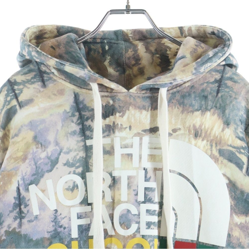Gucci x The North Face 22SS All-Over Print Cotton Hoodie Size M Good Condition
