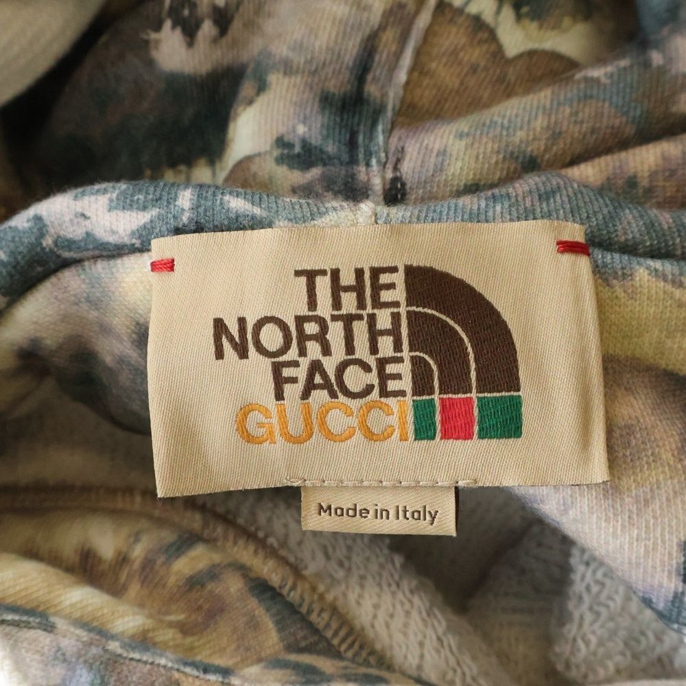 Gucci x The North Face 22SS All-Over Print Cotton Hoodie Size M Good Condition