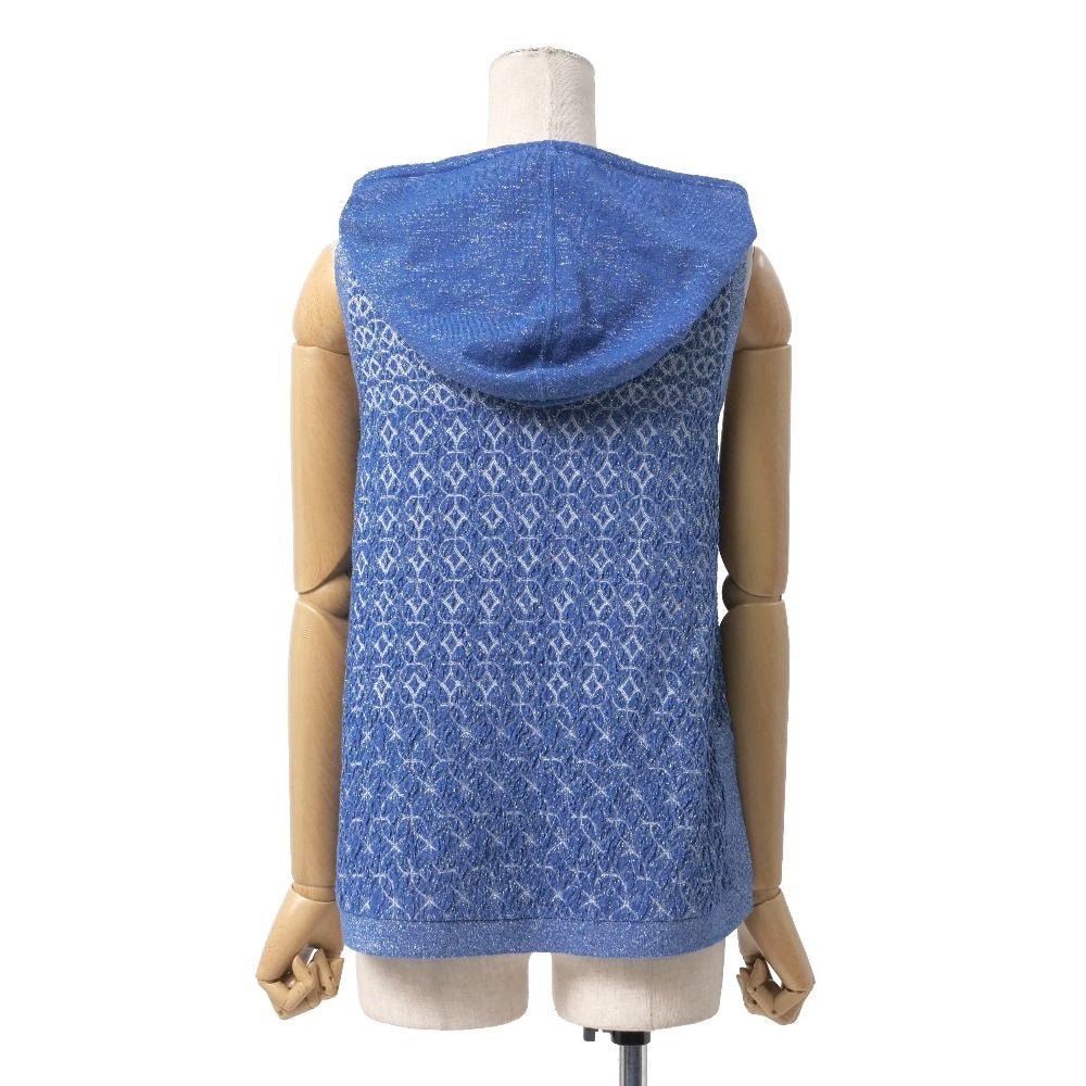 CHANEL P50 Lurex Knit Sleeveless Hoodie Size 36
