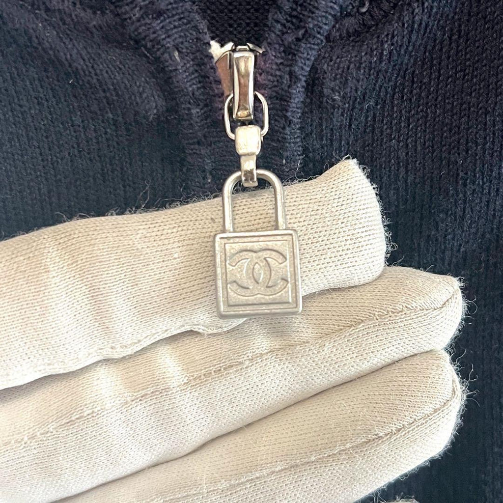 CHANEL Sports Line Coco Mark Cadena Zip-Up Hoodie Size 38 (M)
