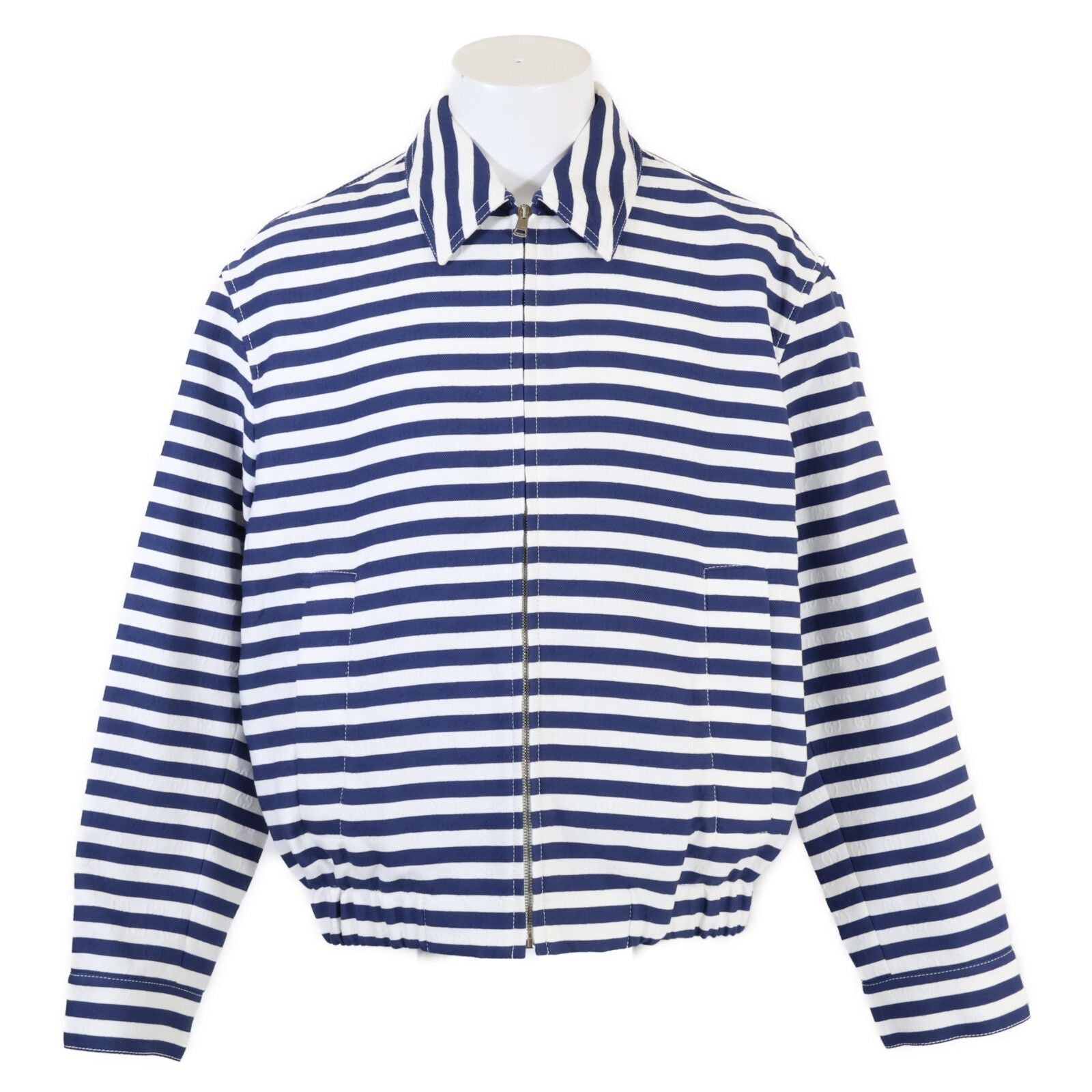 Gucci 2025 GG Jacquard Stripe Zipped Jacket Size 46 Like New
