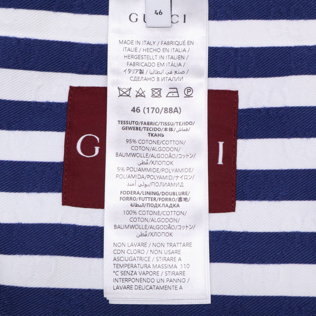 Gucci 2025 GG Jacquard Stripe Zipped Jacket Size 46 Like New