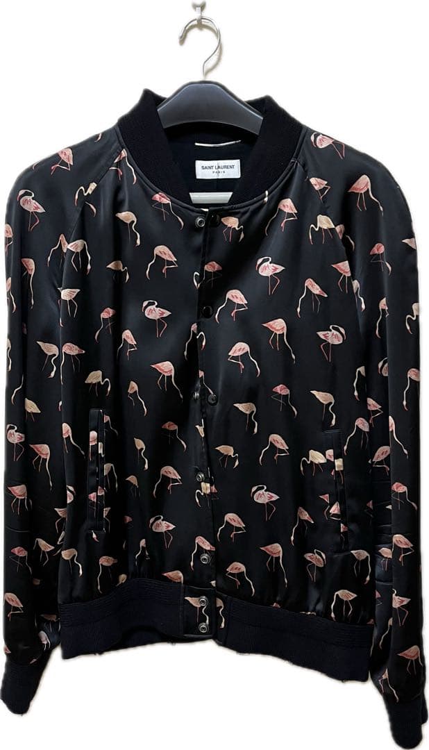 Saint Laurent Flamingo Varsity Jacket Distressed Size 56 Good Condition
