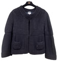 Chanel Dark Grey Knit Cardigan Size 38 Good Condition