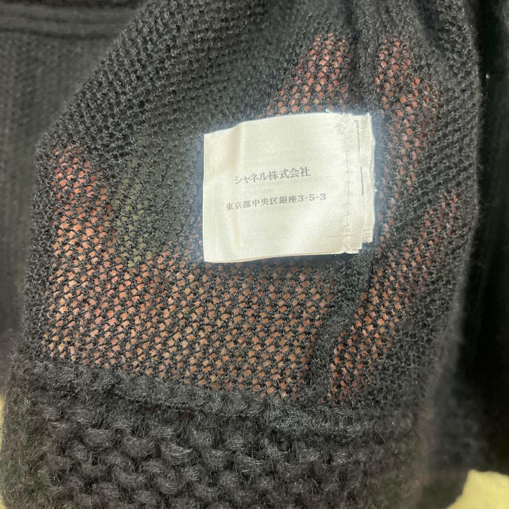 Chanel Dark Grey Knit Cardigan Size 38 Good Condition