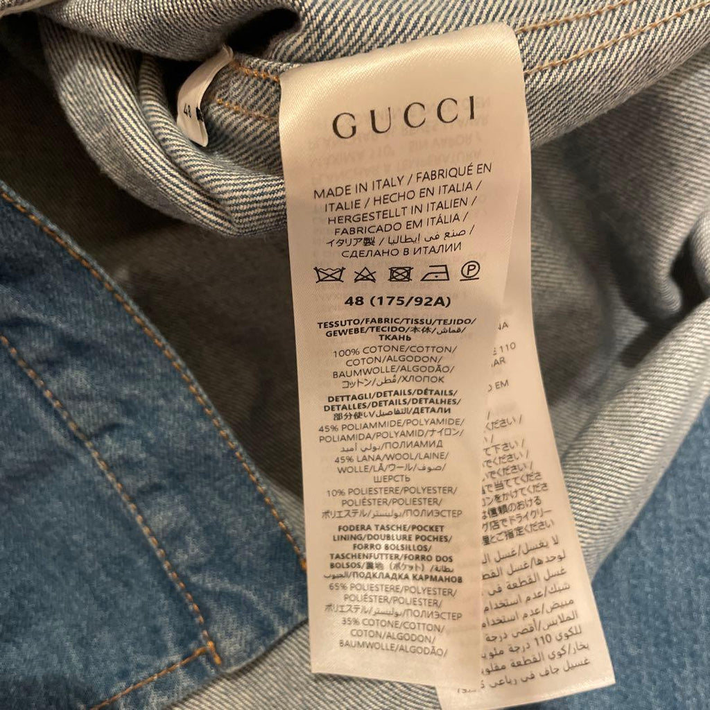 Gucci 2025 Denim Shirt Size 48 Brand New